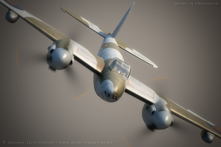 De Havilland Mosquito FB Mk VI work-in-progress