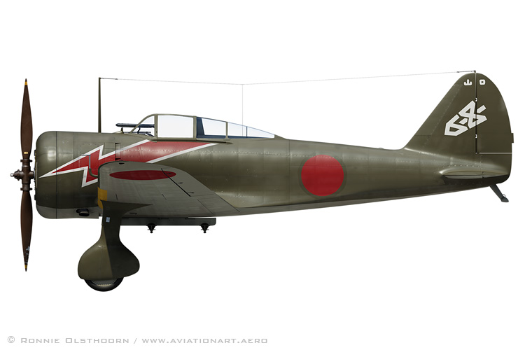 Ki-27 Otsu side view profile